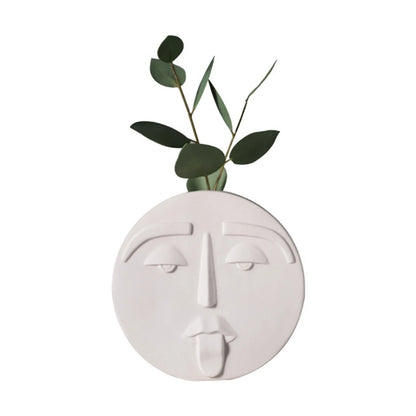 Human Face Expression Plant Vase