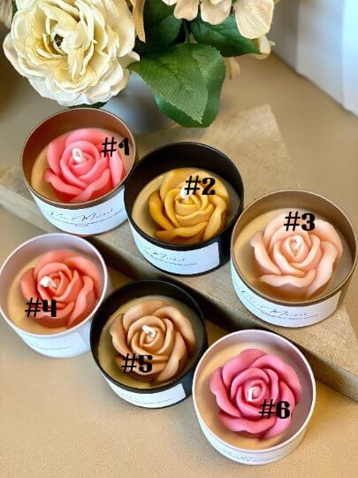 Flower in a Jar Scented Candle – Handcrafted Soy Wax