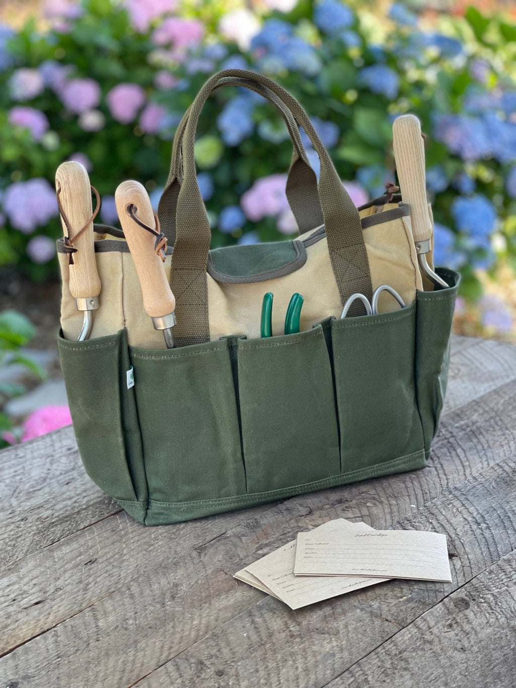 Heavy Waxed Canvas Garden Tool Bag