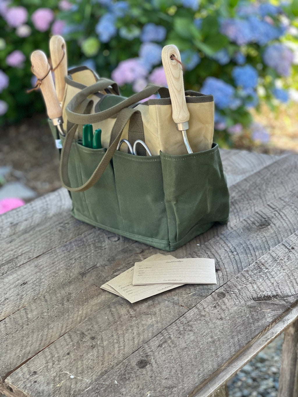 Heavy Waxed Canvas Garden Tool Bag