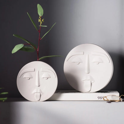 Human Face Expression Plant Vase
