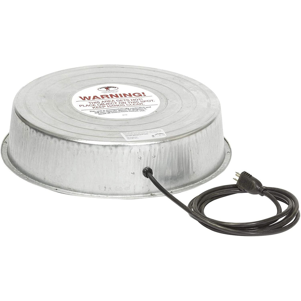 Little Giant Water Heater Base for Poultry 110W Freeze Prevention Metal Fount