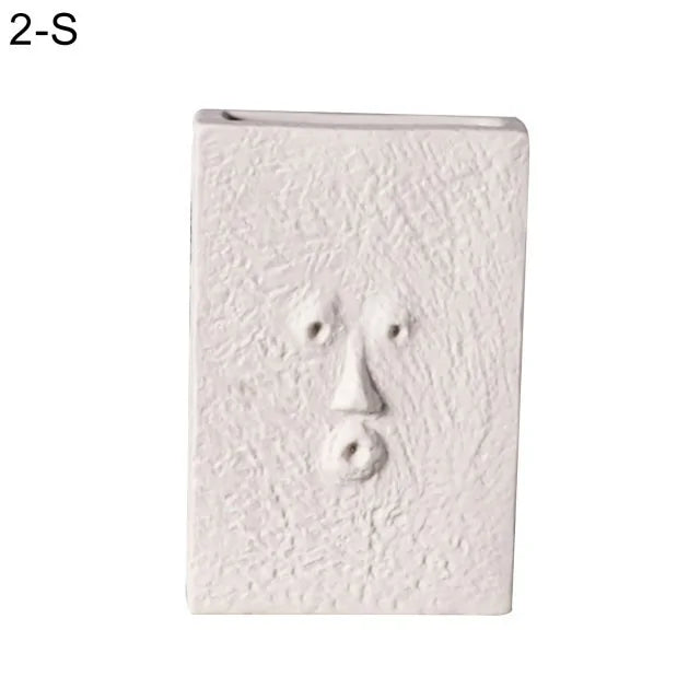 Human Face Expression Plant Vase