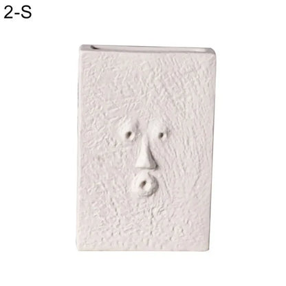 Human Face Expression Plant Vase