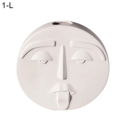Human Face Expression Plant Vase